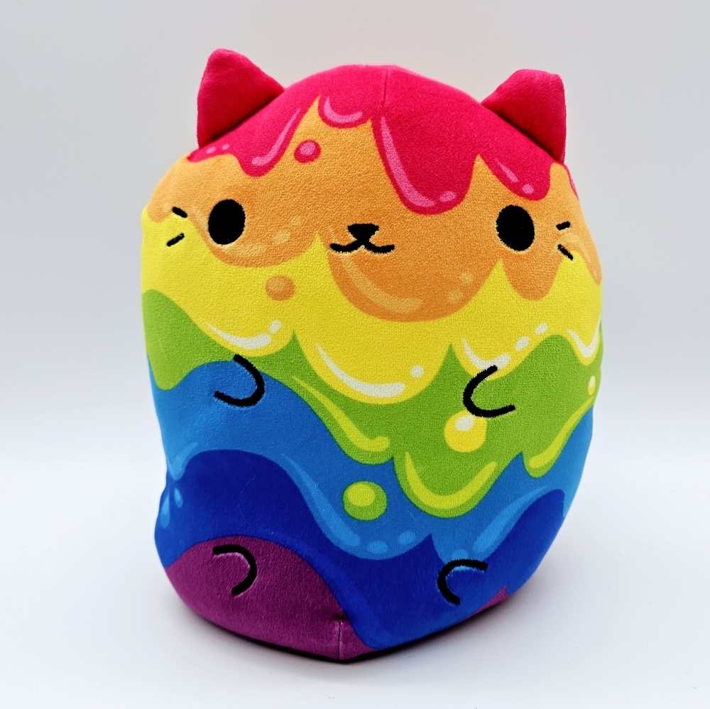 CATS VS PICKLES | Prisma Paws rainbow plush stuffed toy 8"